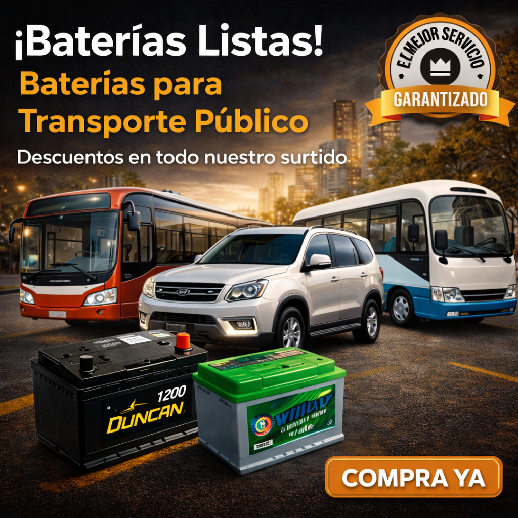 Baterías para transporte público disponible